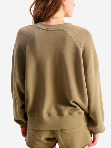 AMERICAN VINTAGE Felpa girocollo 'Atubay' verde origano Verde