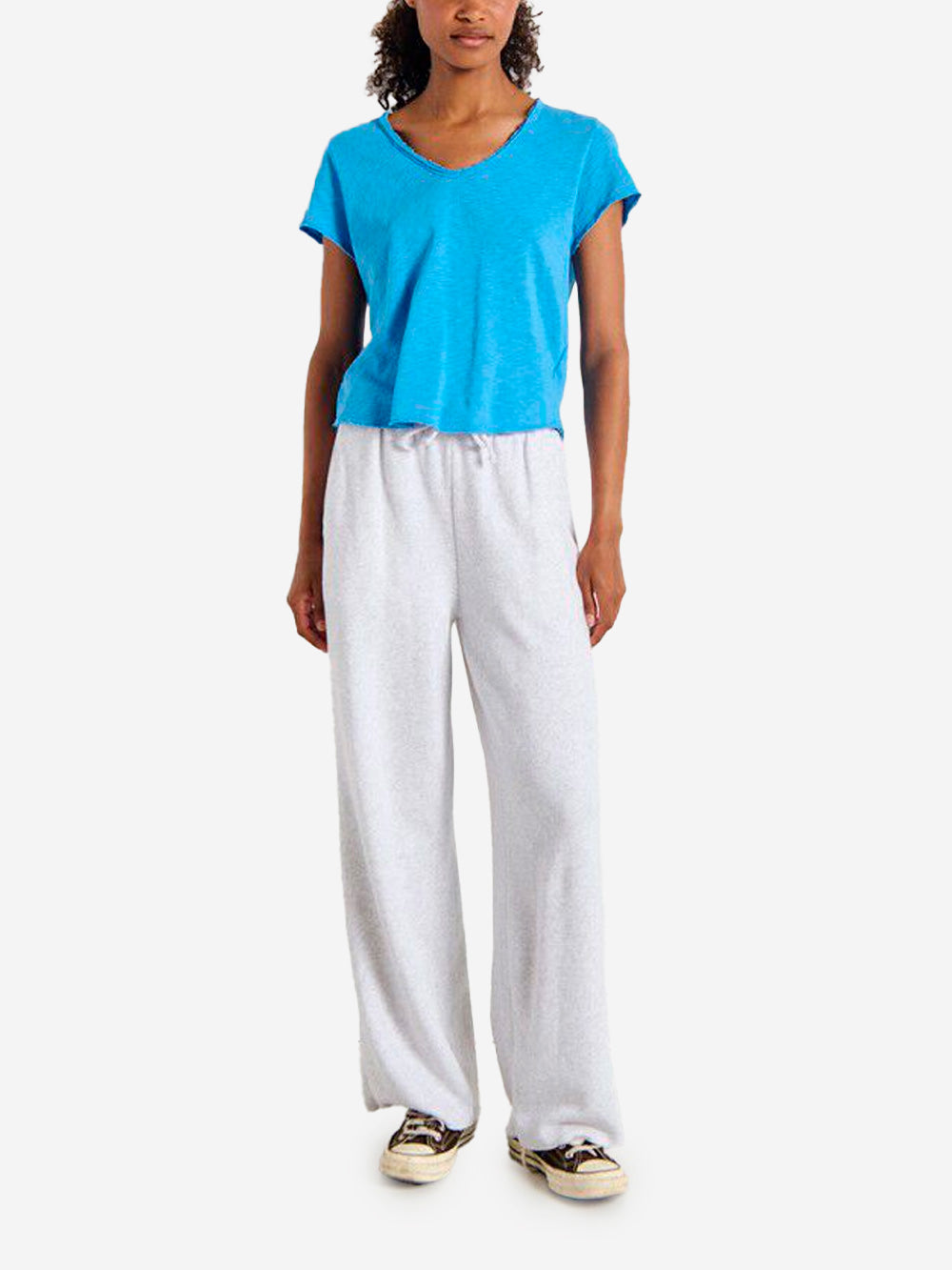 AMERICAN VINTAGE Pantaloni ampi da jogging grigi con tasca sul retro Grigio Urbanstaroma