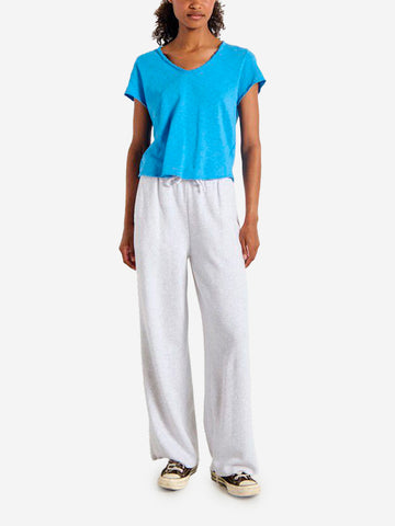 AMERICAN VINTAGE Pantaloni ampi da jogging grigi con tasca sul retro Grigio