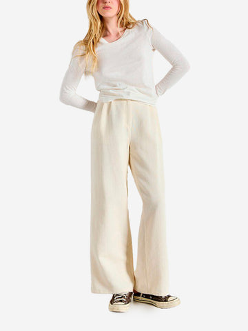 AMERICAN VINTAGE T-shirt bianca a maniche lunghe effetto manopesca Bianco