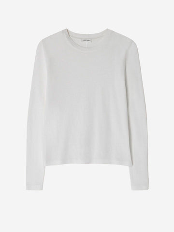 AMERICAN VINTAGE T-shirt bianca a maniche lunghe effetto manopesca Bianco