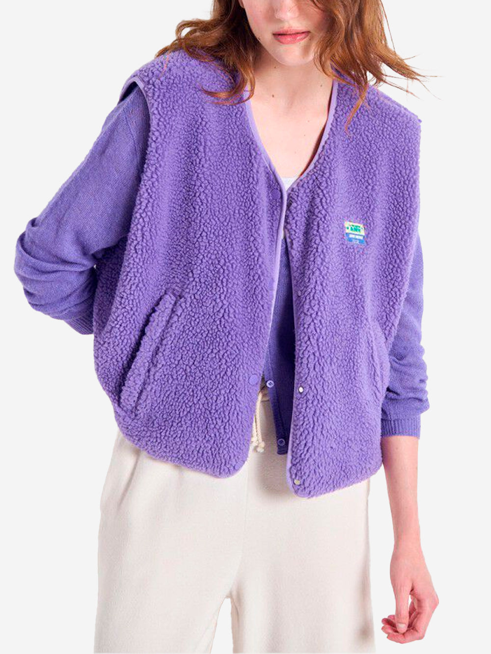 AMERICAN VINTAGE Giacca viola senza maniche in pile effetto shearling 'Hoktown' Viola Urbanstaroma