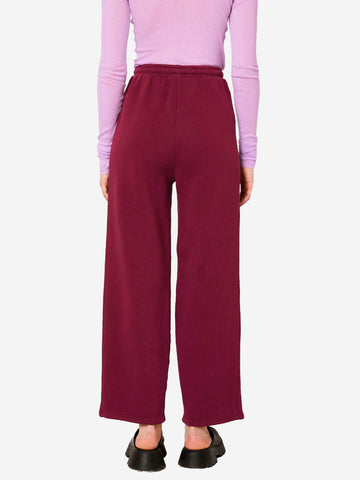 AMERICAN VINTAGE Pantaloni Joggers bordeaux in cotone stretch Bordeau