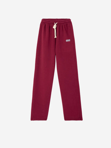AMERICAN VINTAGE Pantaloni Joggers bordeaux in cotone stretch Bordeau