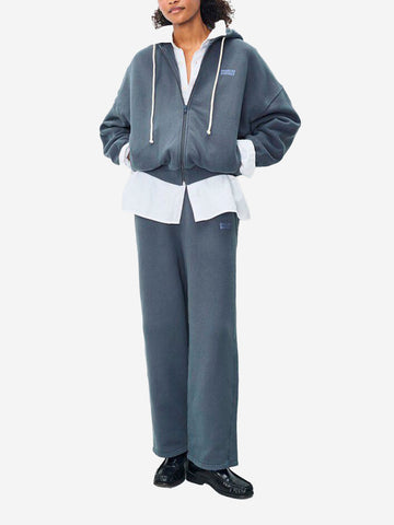 AMERICAN VINTAGE Pantaloni Joggers blu avio in cotone stretch blu