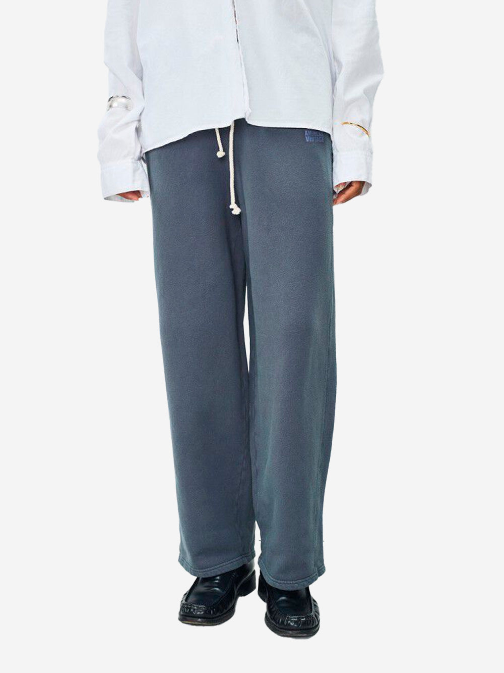 AMERICAN VINTAGE Pantaloni Joggers blu avio in cotone stretch blu Urbanstaroma