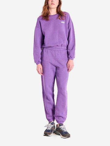 AMERICAN VINTAGE Pantaloni da jogging viola con fondo elasticizzato Viola