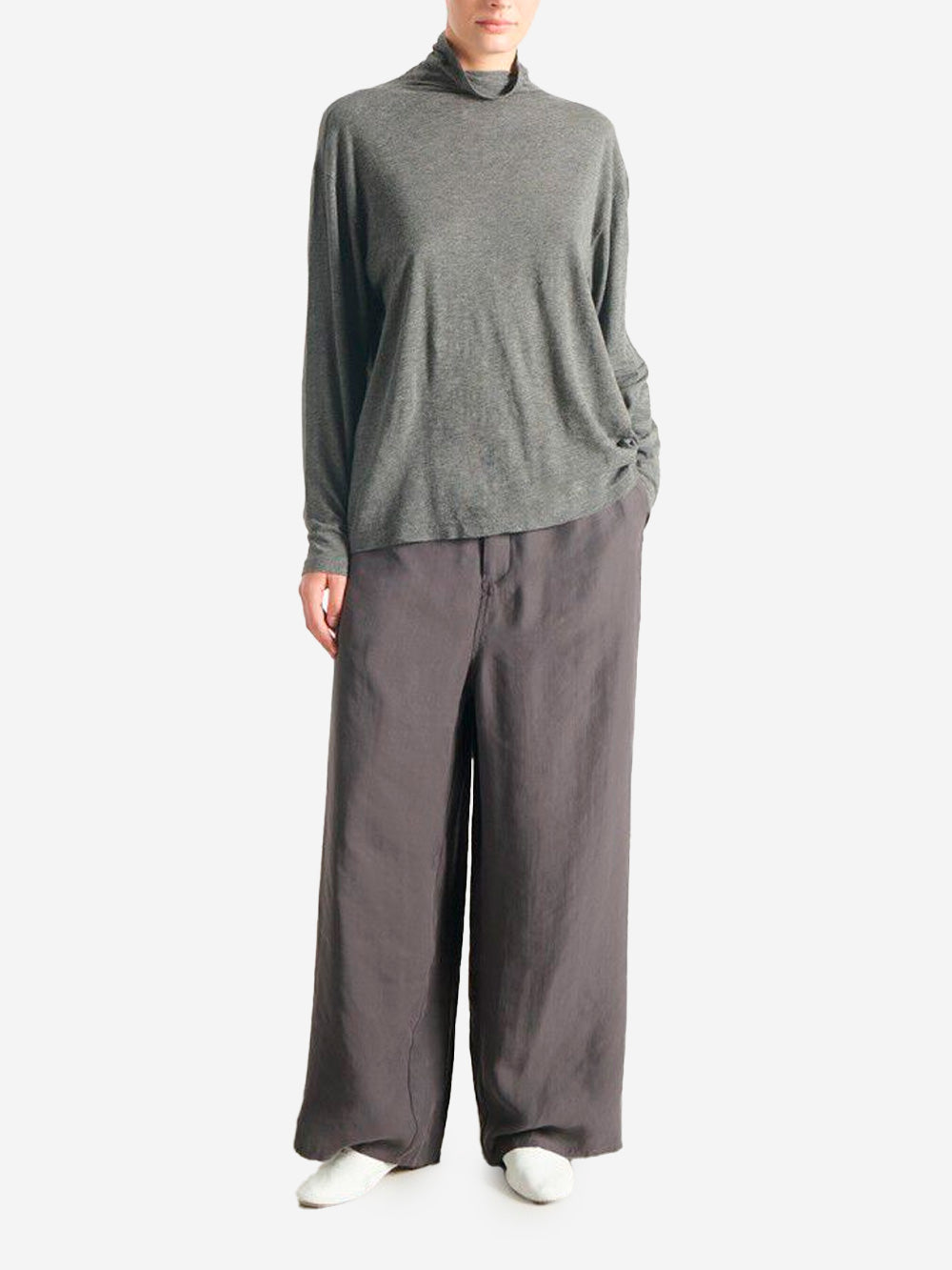 AMERICAN VINTAGE T-shirt maniche lunghe grigia a dolcevita grigio Urbanstaroma