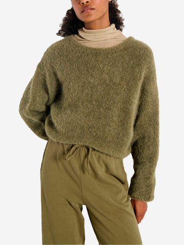 AMERICAN VINTAGE Maglione misto alpaca cachi Verde