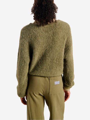 AMERICAN VINTAGE Maglione misto alpaca cachi Verde
