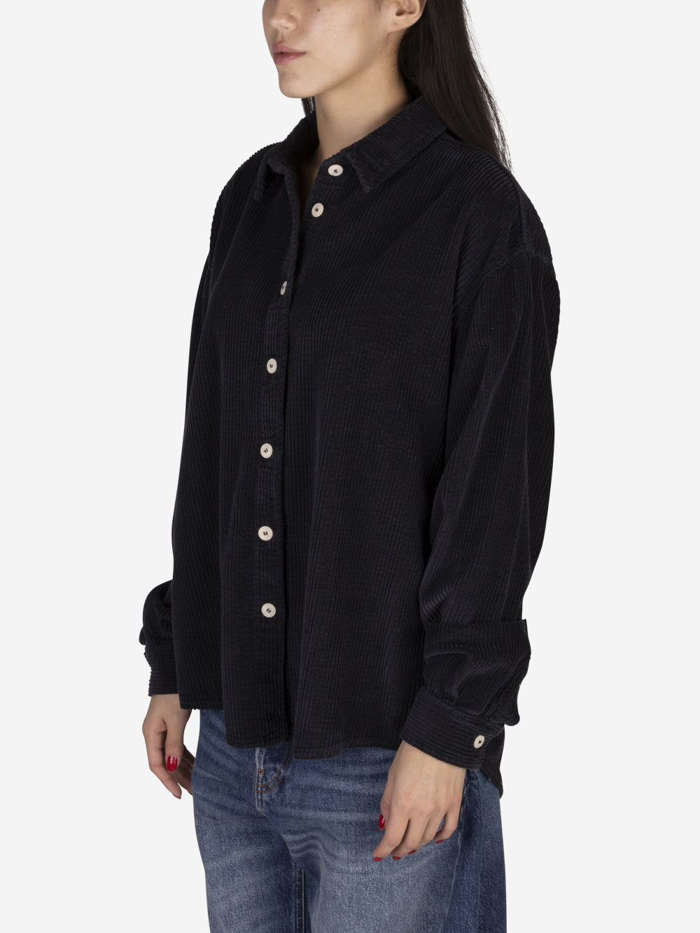 AMERICAN VINTAGE Camicia 'Padow' in velluto a coste grigia grigio Urbanstaroma