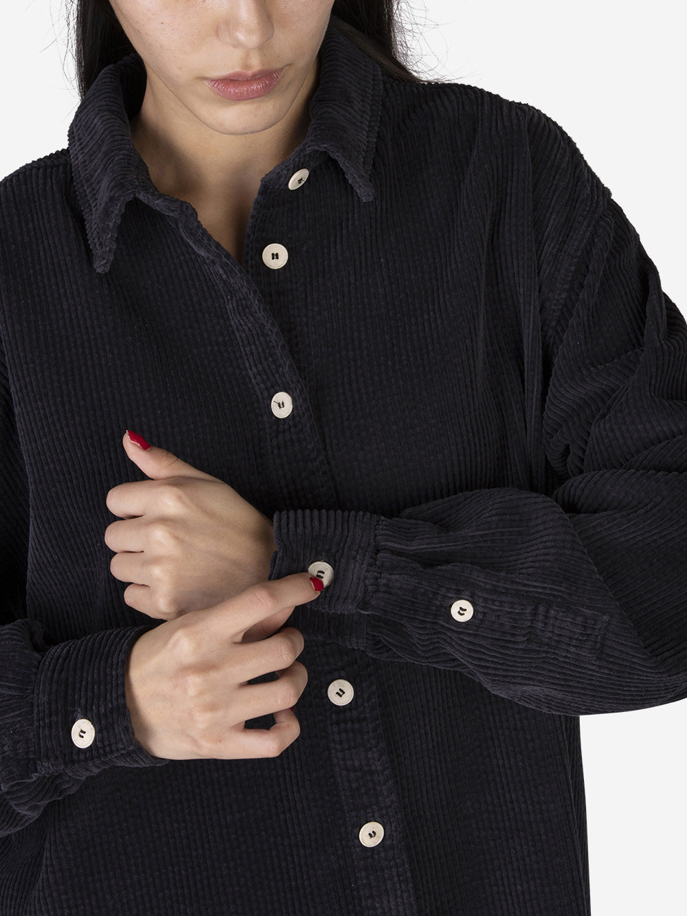 AMERICAN VINTAGE Camicia 'Padow' in velluto a coste grigia grigio Urbanstaroma