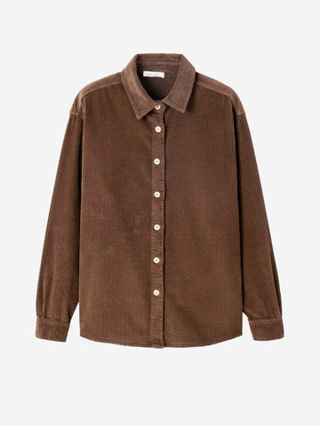 AMERICAN VINTAGE Camicia 'Padow' in velluto a coste marrone Marrone