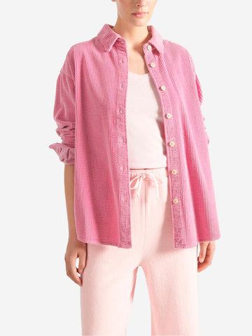 AMERICAN VINTAGE Camicia 'Padow' in velluto a coste rosa antico Rosa