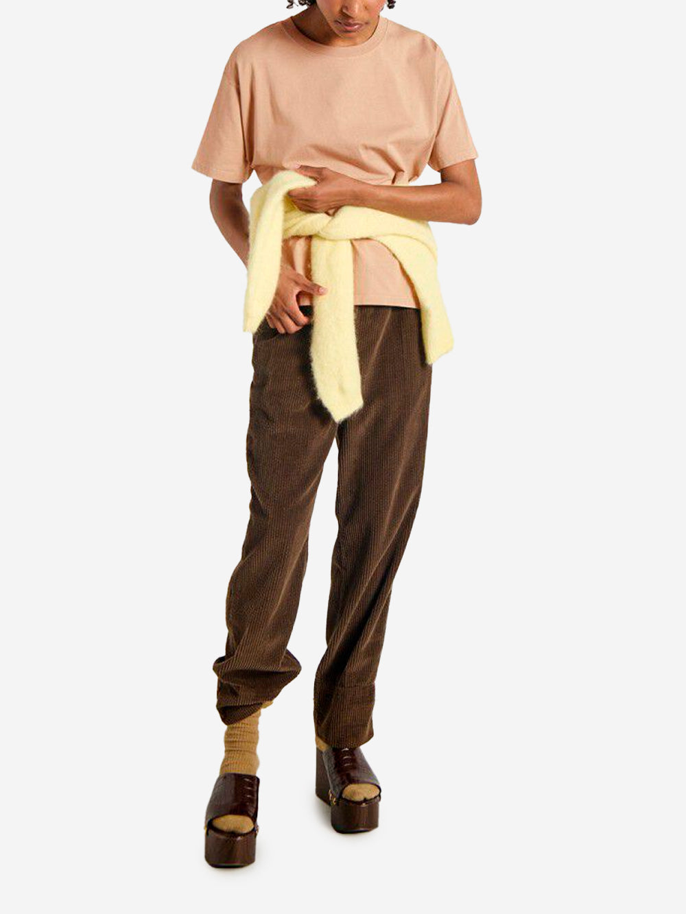 AMERICAN VINTAGE Pantaloni in velluto a coste marroni Marrone chiaro Urbanstaroma