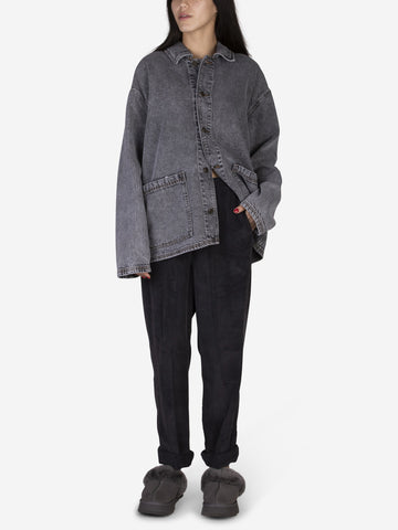 AMERICAN VINTAGE Pantaloni in velluto a coste antracite grigio