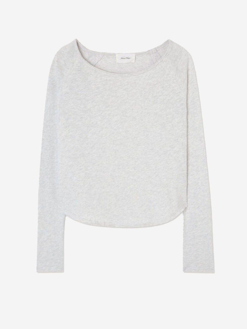 AMERICAN VINTAGE T-shirt a maniche lunghe basica con scollo a barchetta Grigio Urbanstaroma