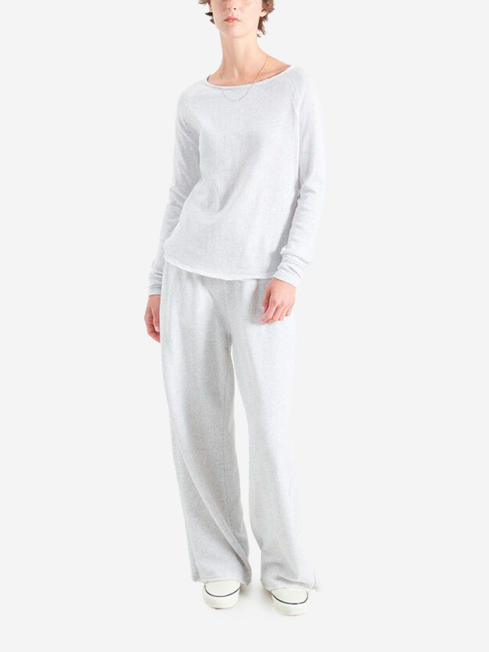 AMERICAN VINTAGE T-shirt a maniche lunghe basica con scollo a barchetta Grigio Urbanstaroma