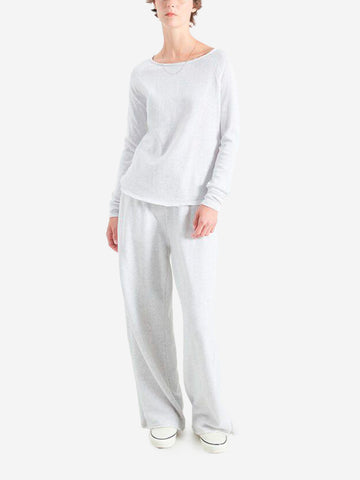 AMERICAN VINTAGE T-shirt a maniche lunghe basica con scollo a barchetta Grigio