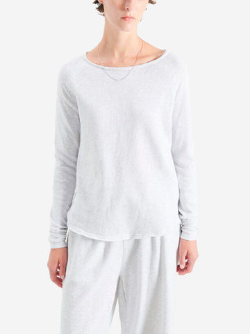 AMERICAN VINTAGE T-shirt a maniche lunghe basica con scollo a barchetta Grigio