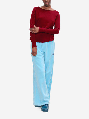 AMERICAN VINTAGE T-shirt rossa a maniche lunghe basica con scollo a barchetta Rosso