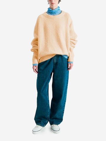 AMERICAN VINTAGE Maglione crema in misto lana con scollo a barchetta Crema