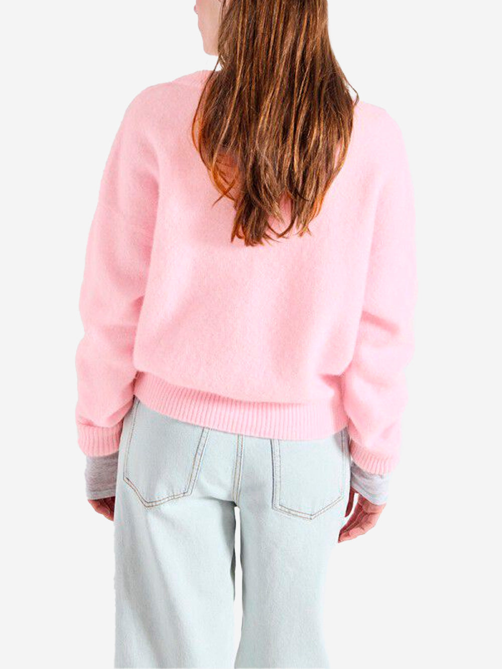 AMERICAN VINTAGE Maglione rosa misto lana con scollo a barchetta Rosa Urbanstaroma