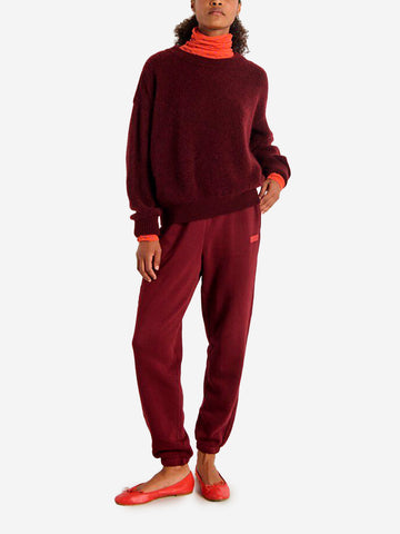 AMERICAN VINTAGE Maglione bordeaux misto lana con scollo a barchetta Bordeaux