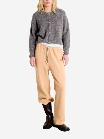 AMERICAN VINTAGE Cardigan girocollo grigio misto alpaca Grigio