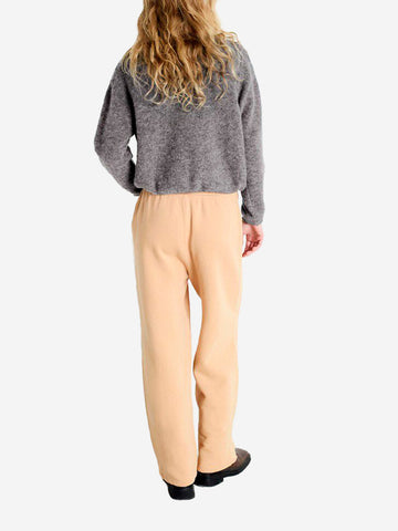 AMERICAN VINTAGE Cardigan girocollo grigio misto alpaca Grigio