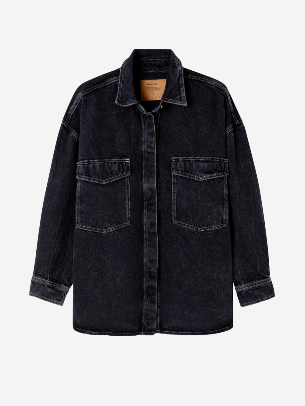 AMERICAN VINTAGE Overshirt in denim 'Yopday' Nero Urbanstaroma