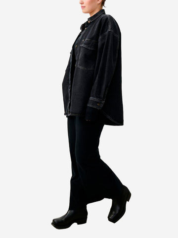 AMERICAN VINTAGE Overshirt in denim 'Yopday' Nero