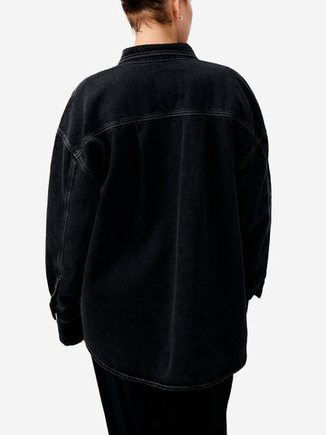AMERICAN VINTAGE Overshirt in denim 'Yopday' Nero