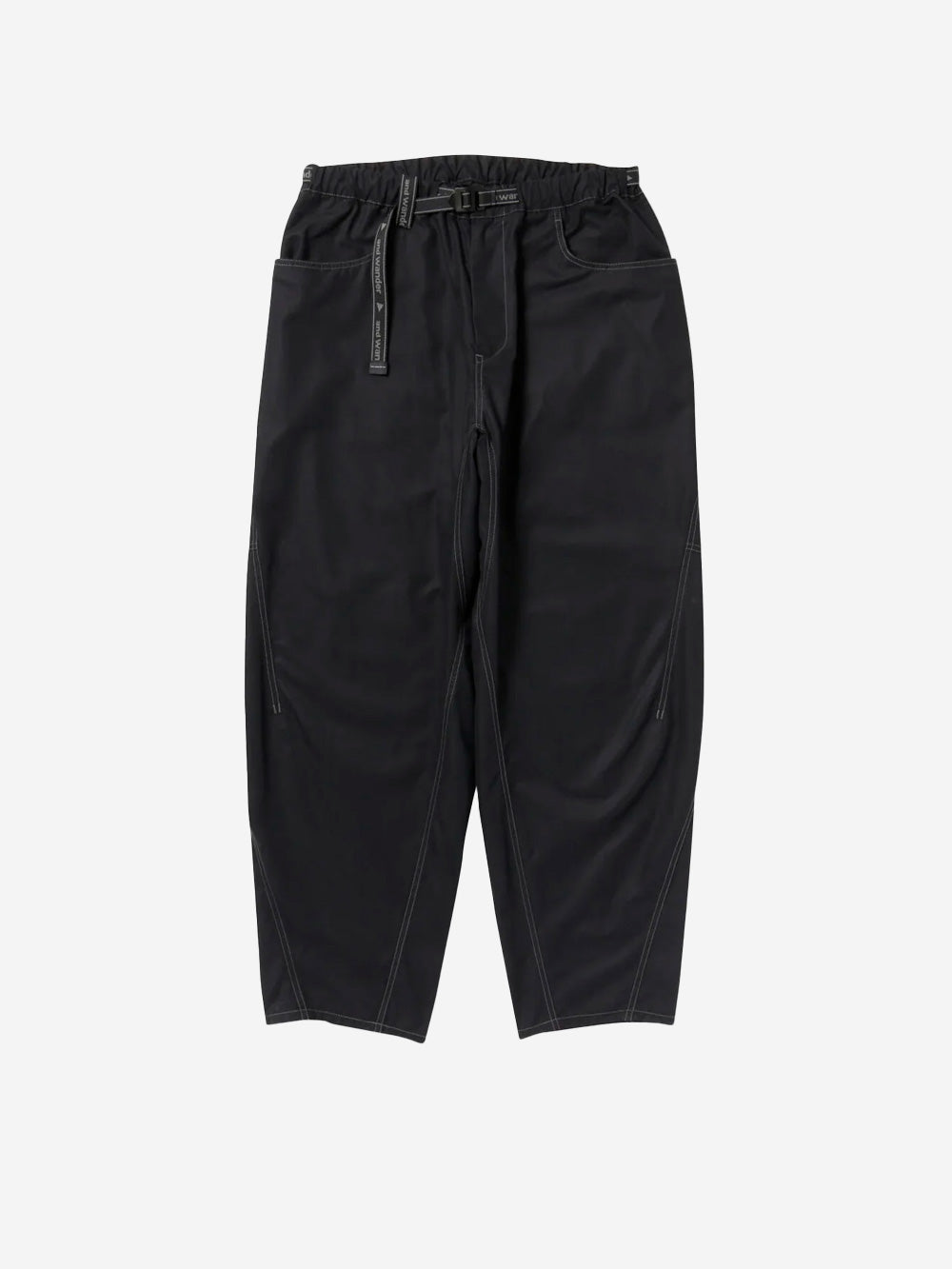 AND WANDER Pantaloni ampi neri High Count con cintura in vita Nero Urbanstaroma