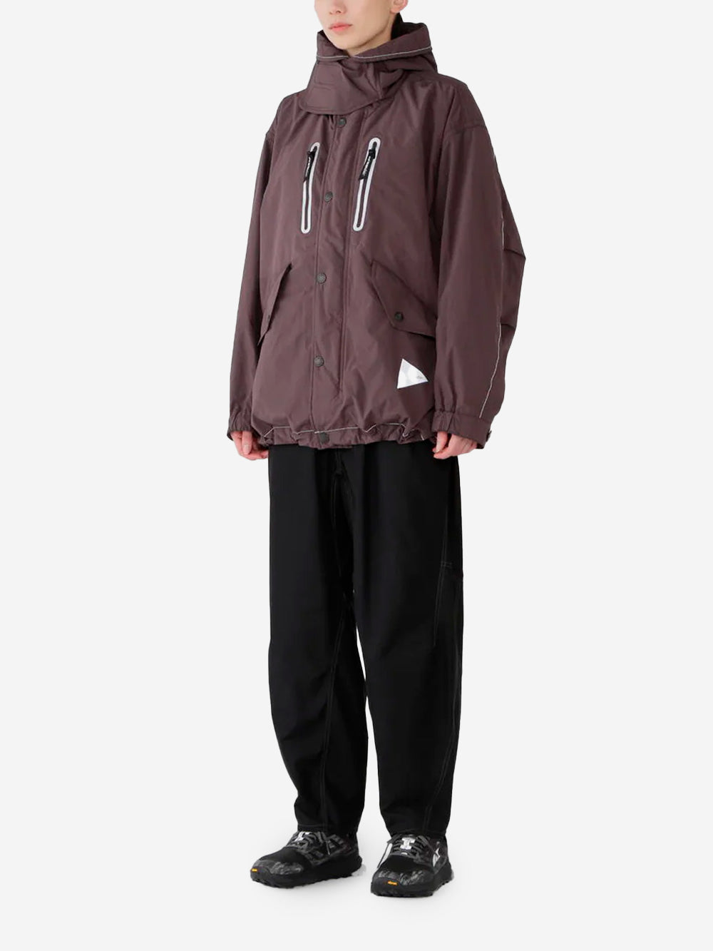 AND WANDER Pantaloni ampi neri High Count con cintura in vita Nero Urbanstaroma