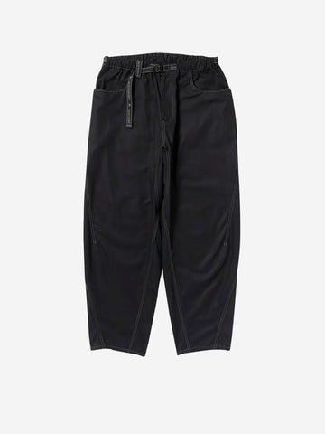 AND WANDER Pantaloni ampi neri High Count con cintura in vita Nero