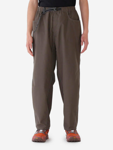 AND WANDER Pantaloni ampi khaki High Count con cintura in vita Verde