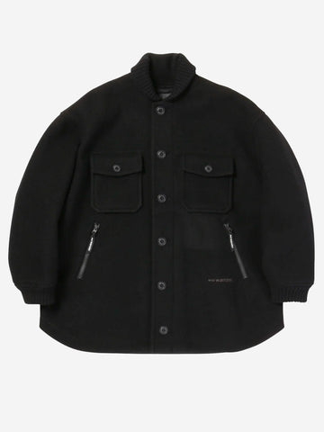 AND WANDER Giacca Wool Shaggy Nero