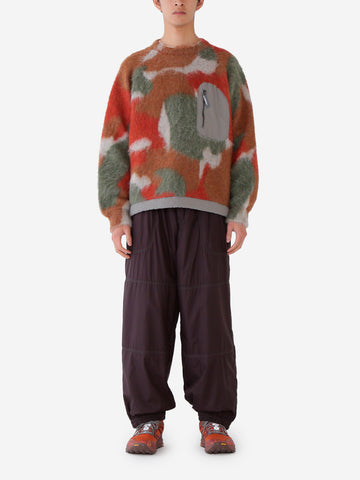 AND WANDER Maglione colorato shaggy con coulisse Marrone