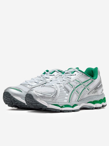 ASICS Gel Kayano 12.1 bianche, argento e verdi argento