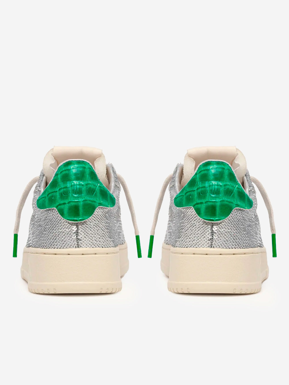 AUTRY W Dallas Low 'Sparkling' in pailettes argento e verde Argento verde Urbanstaroma