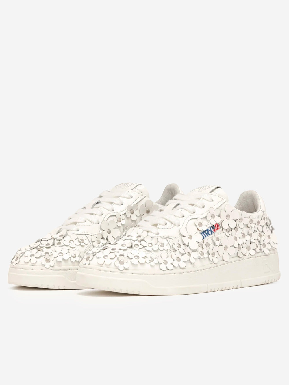 AUTRY W Medalist Low 'Blooming' in pelle verniciata bianca Bianco Urbanstaroma