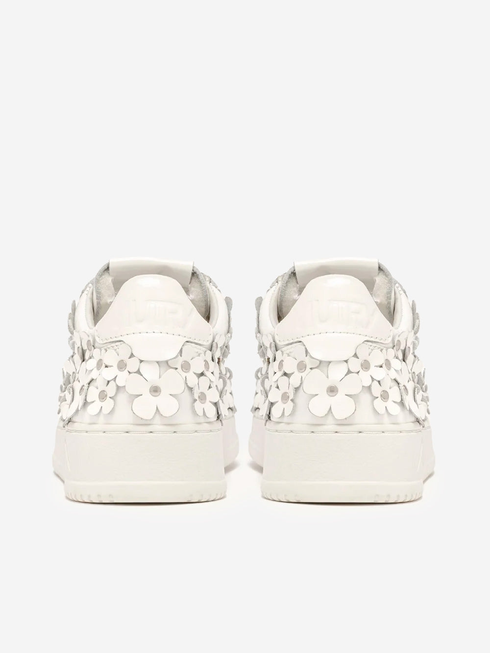 AUTRY W Medalist Low 'Blooming' in pelle verniciata bianca Bianco Urbanstaroma