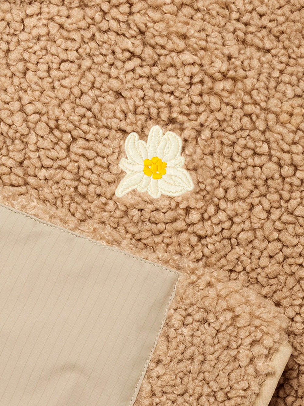 AUTRY Giacca in pile teddy unisex con zip e toppa 'Edelweiss' Cammello Urbanstaroma