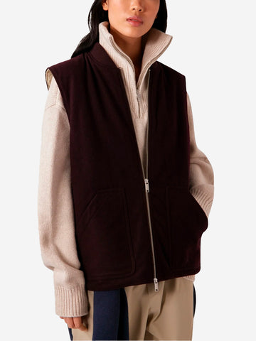 AUTRY Gilet in panno unisex bordeaux Bordeaux