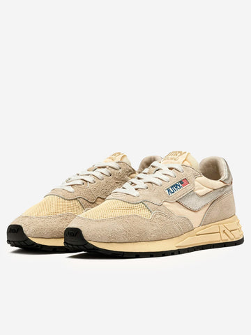 AUTRY W Reelwind in nylon, suede e pelle ecru e platino Ecru