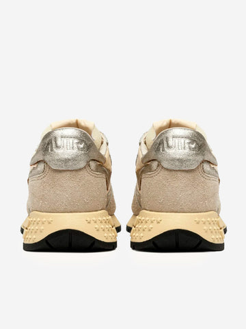 AUTRY W Reelwind in nylon, suede e pelle ecru e platino Ecru