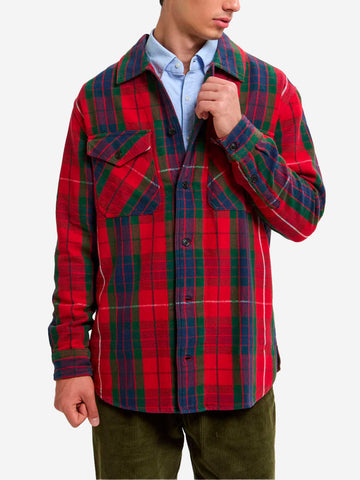 BARACUTA Overshirt Hunting tartan red Rosso