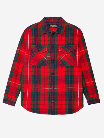 BARACUTA Overshirt Hunting tartan red Rosso