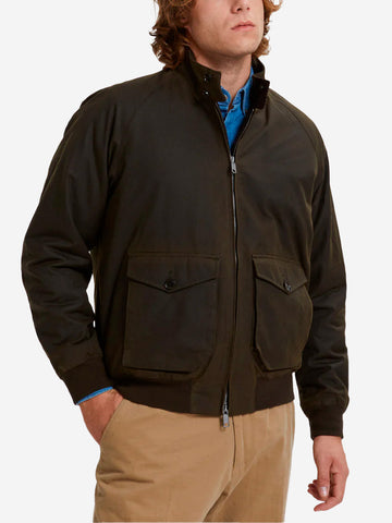 BARACUTA G9 Pocket in cotone cerato marrone Marrone scuro